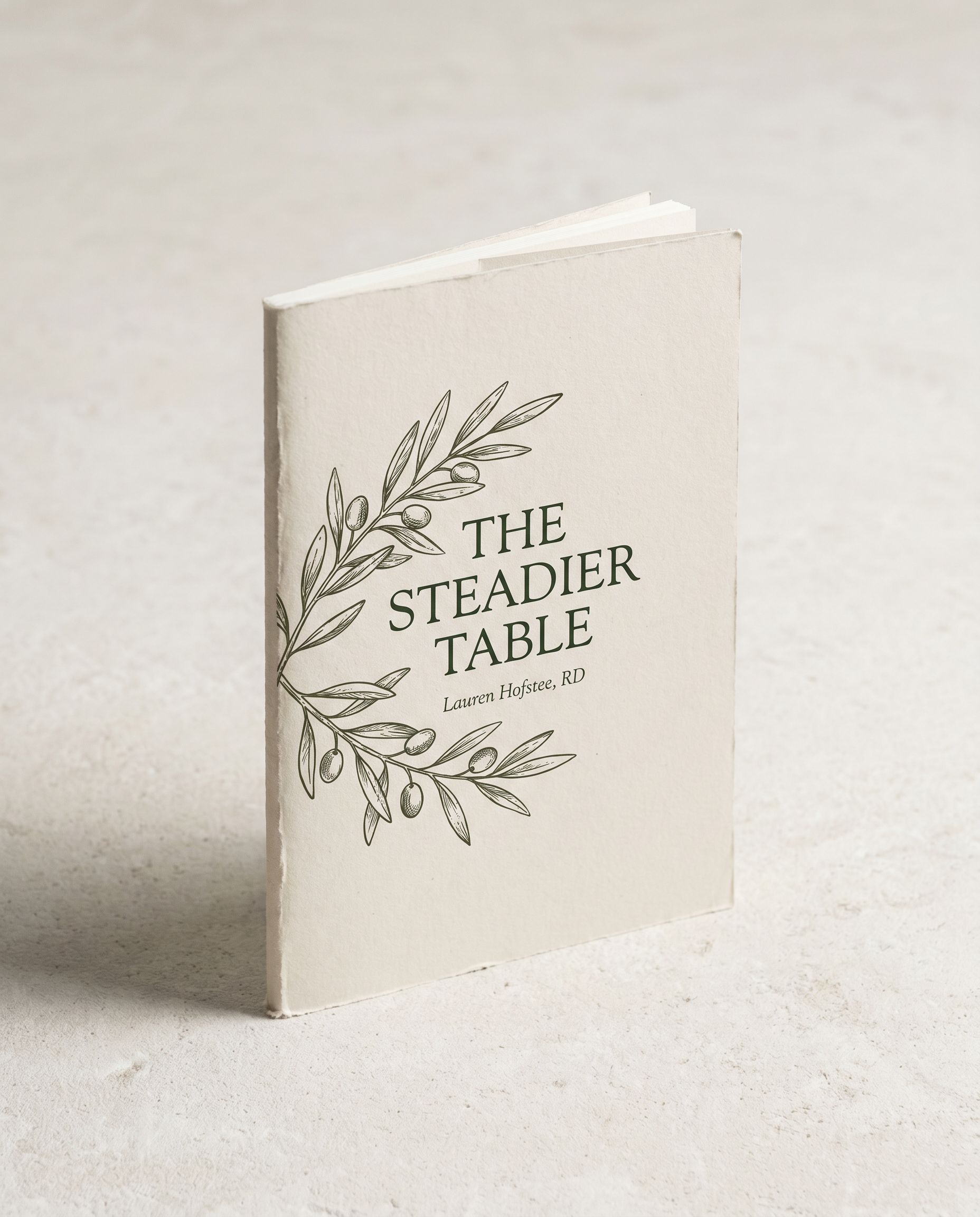 The Steadier Table illustrated olive journal by Lauren Hofstee, RD